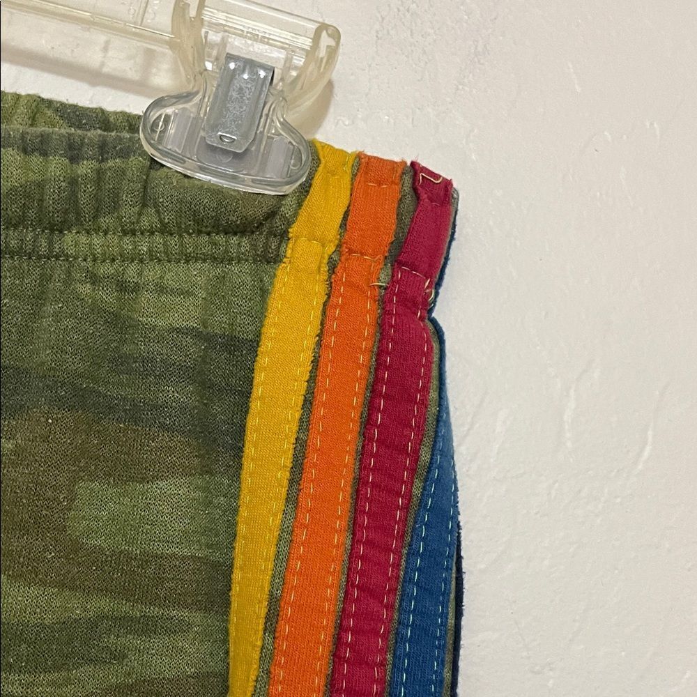 SOLD Aviator Nation Camouflage Rainbow Stripe Joggers Modern Athleisure Lounge - Picture 7 of 14